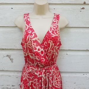 Nina Leonard Dresses - Lennie for Nina Leonard Red Tan Maxi Dress Nina Leonard Dresses - Lennie for Nina Leonard Red Tan Maxi Dress